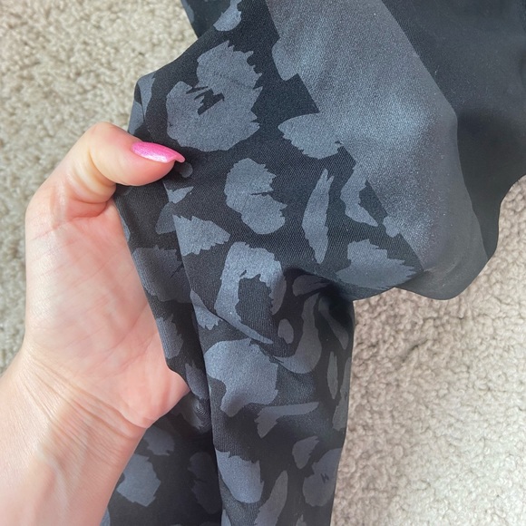 BSP Black Leopard Contour High-Waist Leggings - Women SZ L - Picture 6 of 12